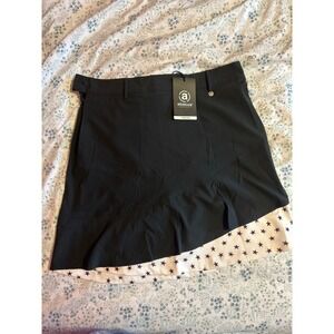 NWT Abacus Talma Golf Skort Black Star Print Drycool Performance Skirt Size 36 6